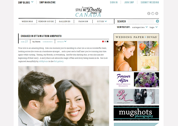 Tabaret Hall engagement session  featured on Style Me Pretty Canada