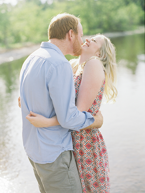 Alex and Shawn Ontario riverside engagement session