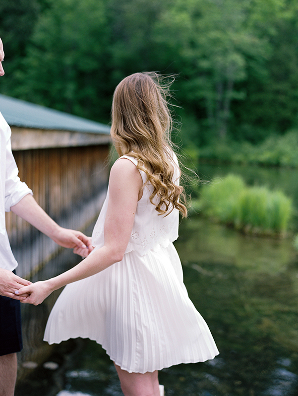 Genevieve and Erik cottage engagement session in Gracefield Quebec