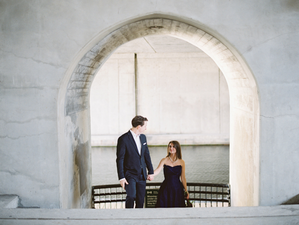 Blue Velvet Engagement Session by the Rideau Canal Locks AMBphoto
