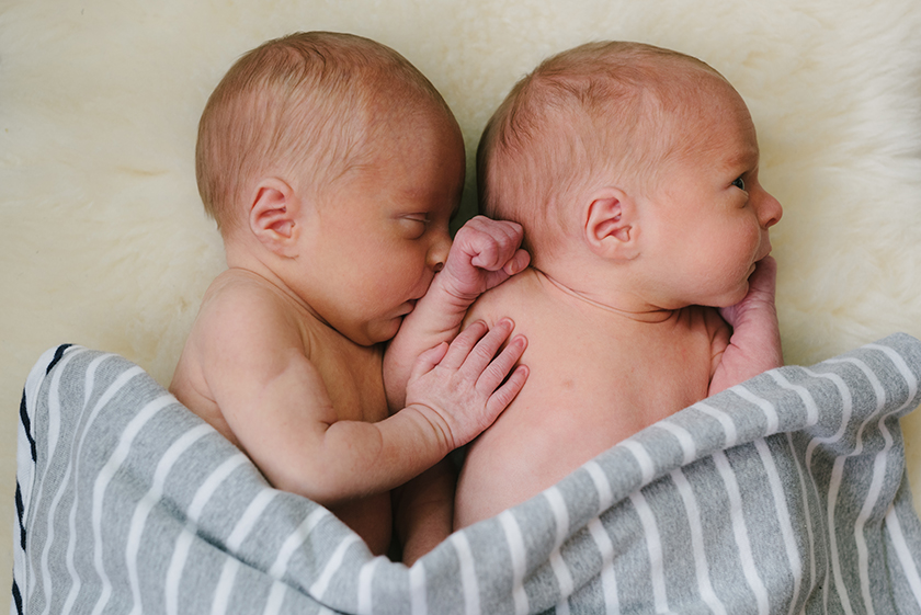Newborn Twin Girls